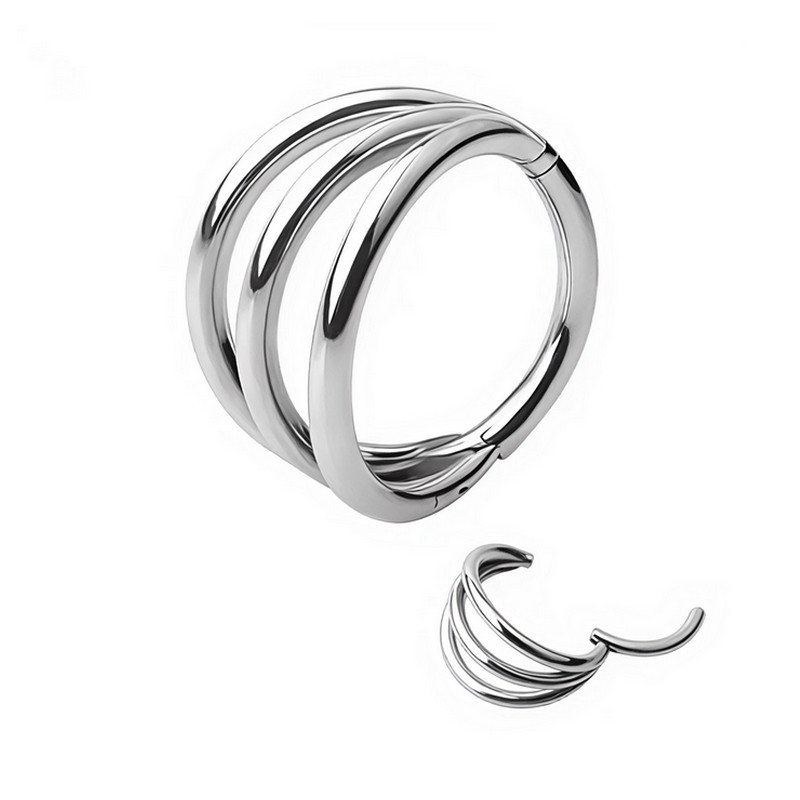 Piercing Anneau Clicker triple évasé en Titane Piercing Anneau Clicker triple évasé en Titane