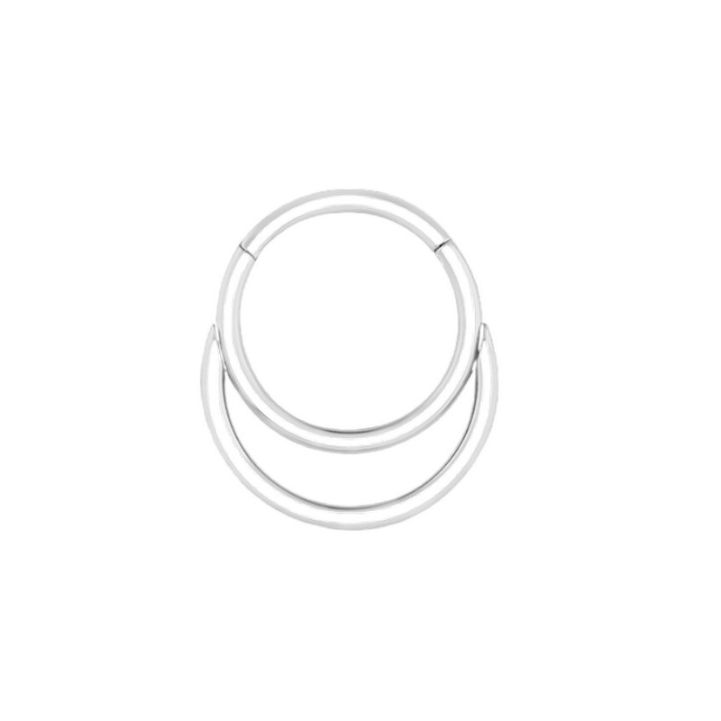 Piercing Anneau Clicker double cercle en Titane Piercing Anneau Clicker double cercle en Titane