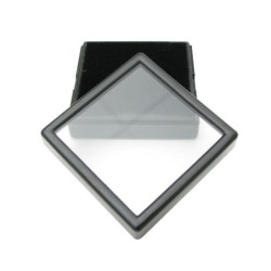 Boîte de présentation carrée 5x5cm pour piercings - Noir