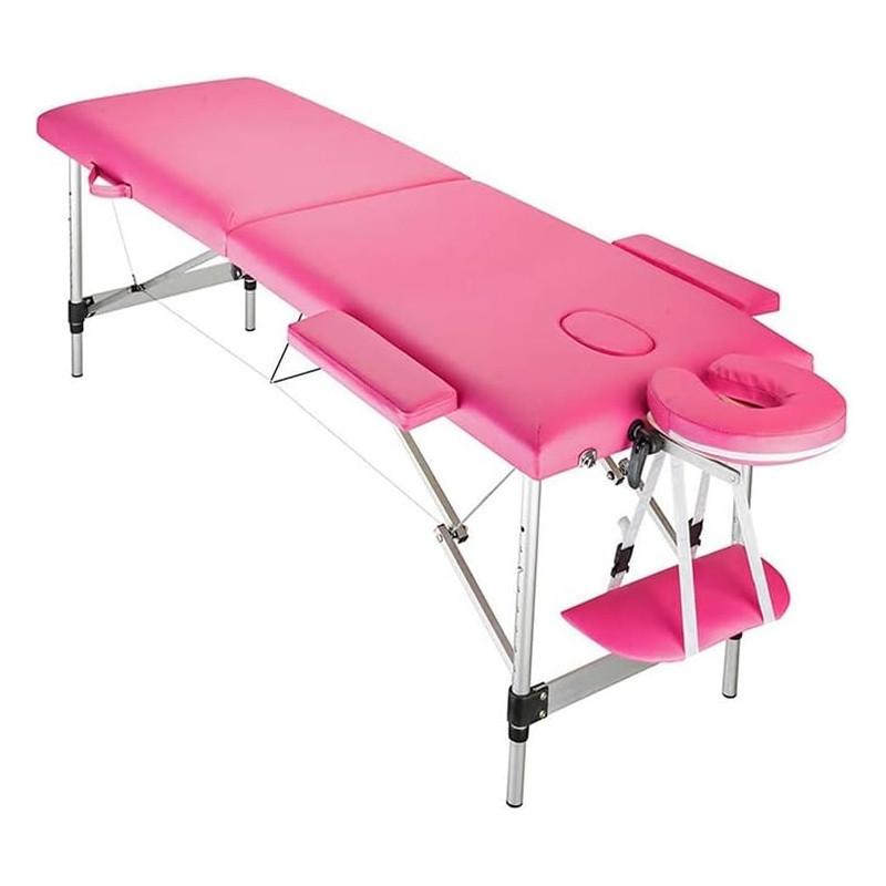 Table tatouage pliante rose - Pieds en aluminium Table tatouage pliante rose - Pieds en aluminium