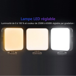 Mini Lampe LED Réglable et Rechargeable 2500K-6500K