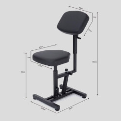 Dimensions - Chaise repose bras ergonomique pour tatouage Dimensions - Chaise repose bras ergonomique pour tatouage