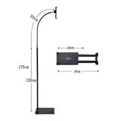 Support au sol multifonction pour téléphone et tablette