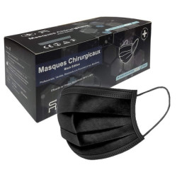 Masque Chirurgical noir par 50