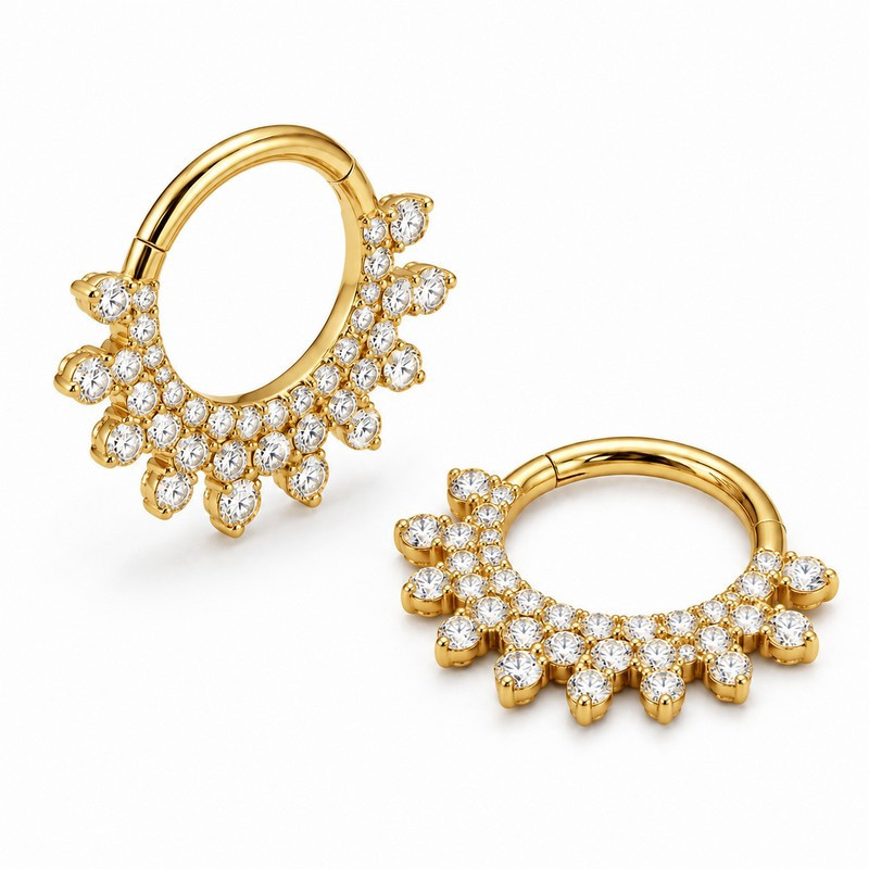 Piercing Anneau PVD Gold Clicker Rain Bliss Piercing Anneau PVD Gold Clicker Rain Bliss
