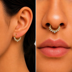 Piercing Anneau Clicker PVD Gold Astera 2 Piercing Anneau Clicker PVD Gold Astera 2