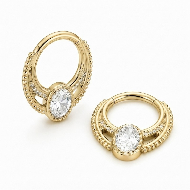 Piercing Anneau Clicker PVD Gold Duolo