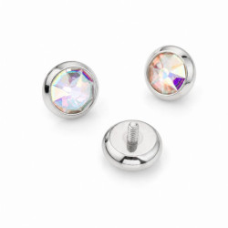 Embout cabochon Strass