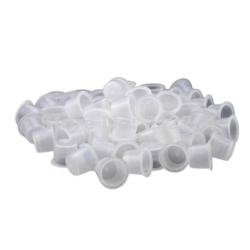 cups transparents de différentes tailles pour le tatouage