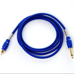 clip cord RCA premium bleu pour machine a tatouer clip cord RCA premium bleu pour machine a tatouer