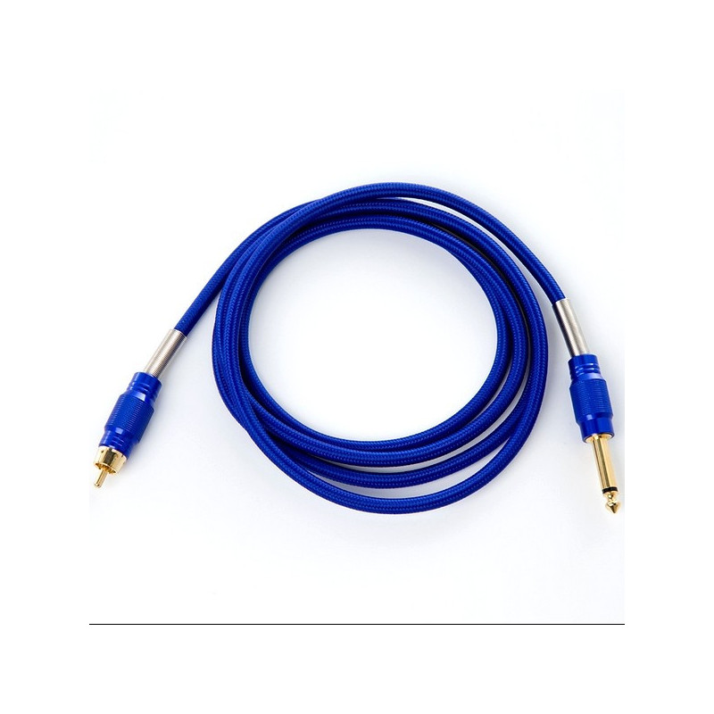 clip cord RCA premium bleu pour machine a tatouer clip cord RCA premium bleu pour machine a tatouer