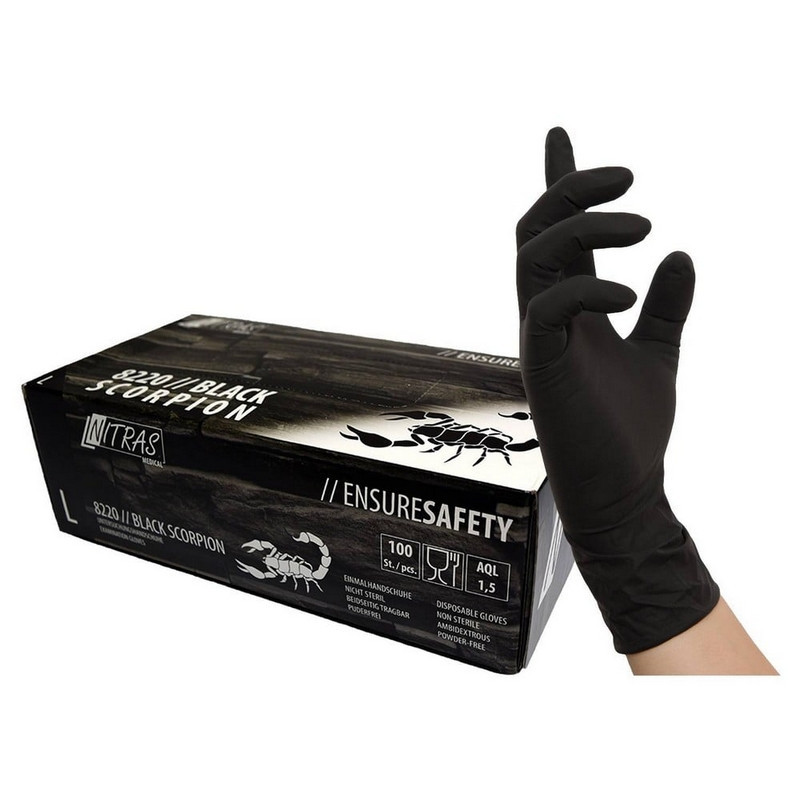 Gants Latex NITRAS Black Scorpion Gants Latex NITRAS Black Scorpion