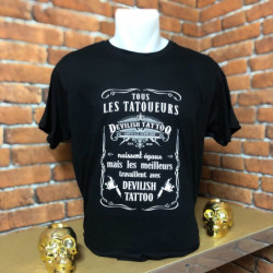 T-shirt Devilish Tattoo Homme - Taille M à XL