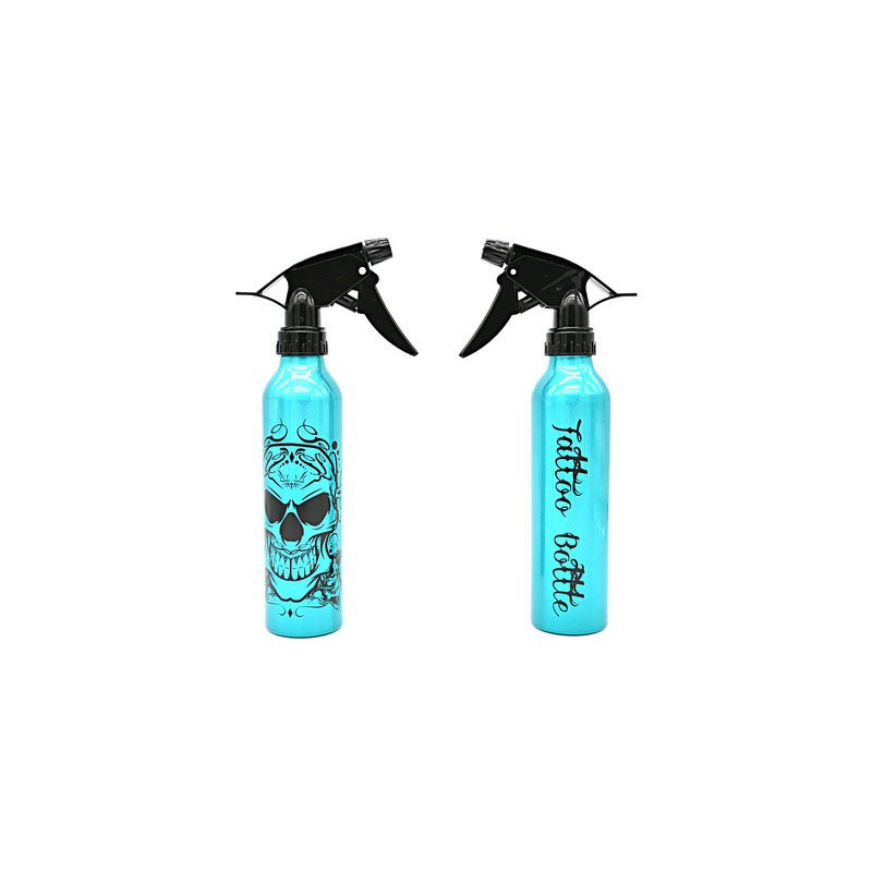 Bouteille à Spray 250ml bleu à motif tete de mort Bouteille à Spray 250ml bleu à motif tete de mort
