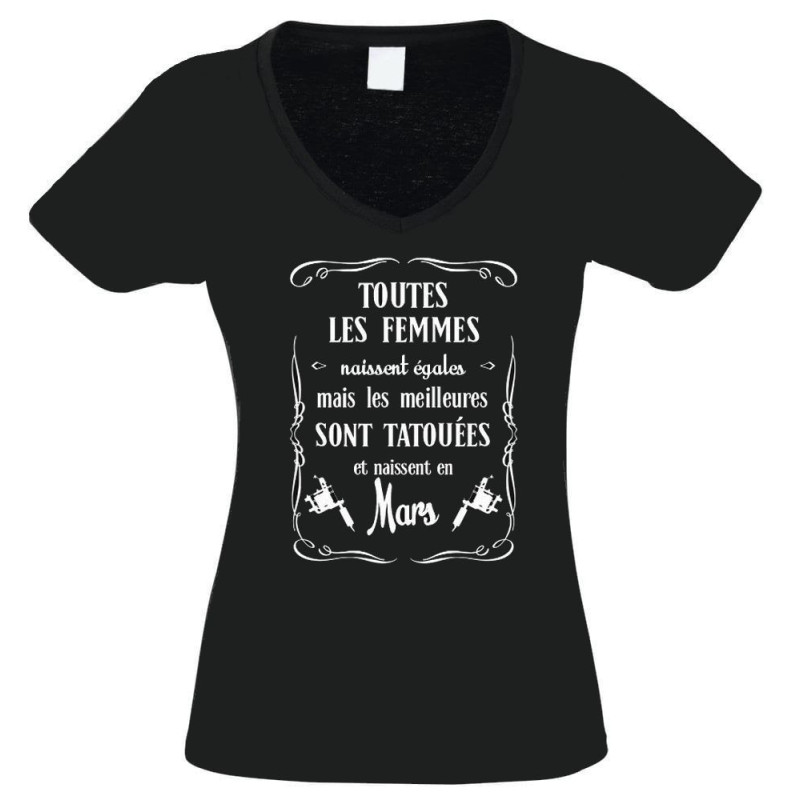 T-shirt DEVILISH Femme Mois de naissance Mars T-shirt DEVILISH Femme Mois de naissance Mars