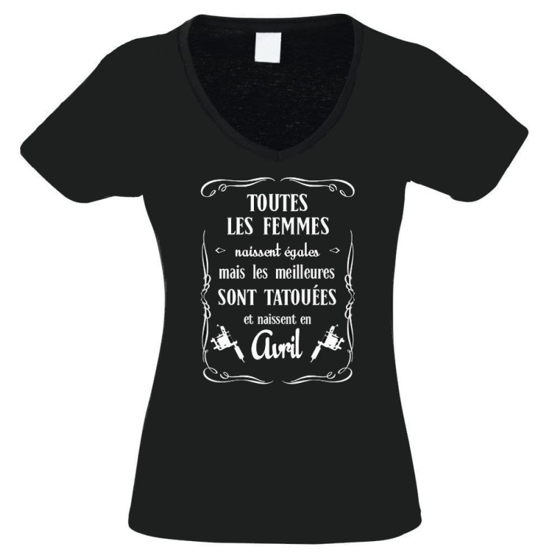 T-shirt DEVILISH Femme Mois de naissance Avril T-shirt DEVILISH Femme Mois de naissance Avril