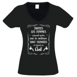 T-shirt DEVILISH Femme Mois de naissance Aout T-shirt DEVILISH Femme Mois de naissance Aout