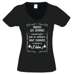 T-shirt DEVILISH Femme Mois de naissance Octobre T-shirt DEVILISH Femme Mois de naissance Octobre