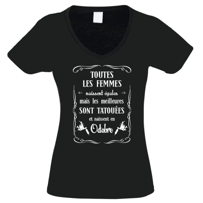 T-shirt DEVILISH Femme Mois de naissance Octobre T-shirt DEVILISH Femme Mois de naissance Octobre