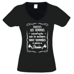 T-shirt DEVILISH Femme Mois de naissance Decembre T-shirt DEVILISH Femme Mois de naissance Decembre