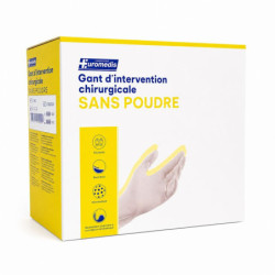 Gants chirurgicaux stériles sans poudre en latex - 50 paires
