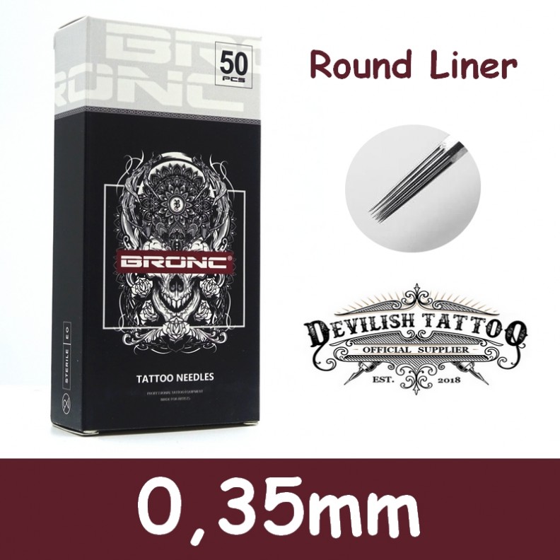 Aiguilles Round Liner 0,35mm Deluxe - Par 5 ou 50