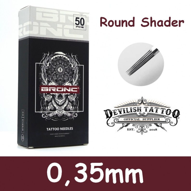 Aiguilles Round shader 0,35mm Deluxe - Par 5 ou 50
