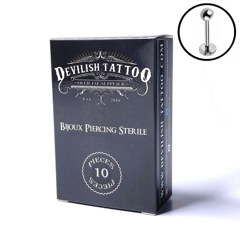 Piercing stérile LABRET Titane G23 Devilish Tattoo Piercing stérile LABRET Titane G23 Devilish Tattoo