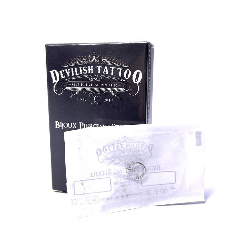 Piercing stérile BARBELLS circulaire Titane G23 Devilish Tattoo Piercing stérile BARBELLS circulaire Titane G23 Devilish Tattoo