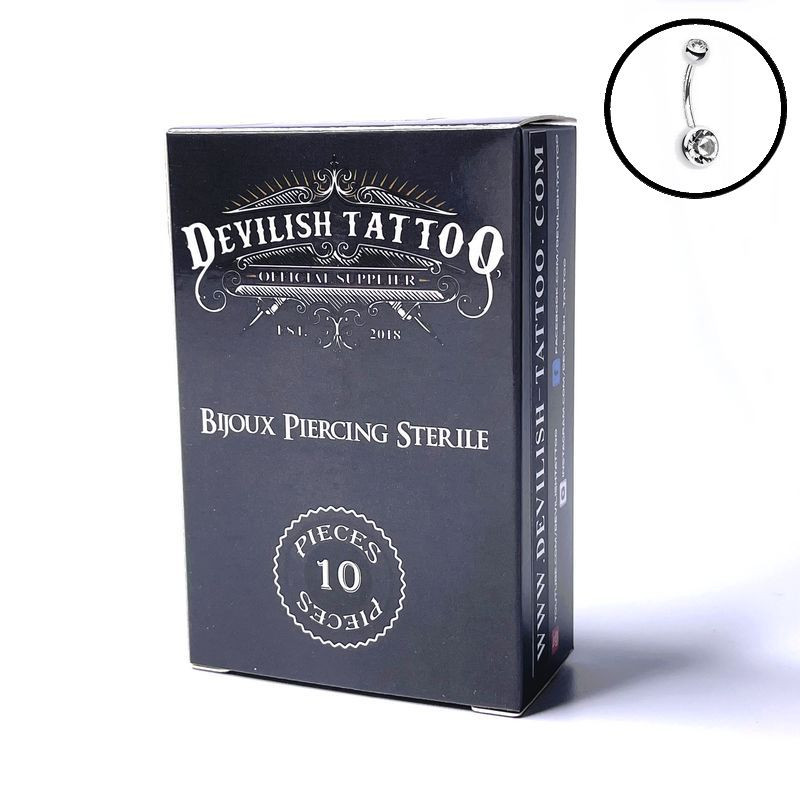 Piercing stérile BANANE Nombril Titane G23 Devilish Tattoo Piercing stérile BANANE Nombril Titane G23 Devilish Tattoo
