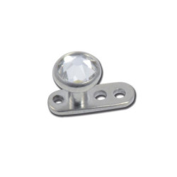 Bijoux stérile piercing surface Cristal Blanc