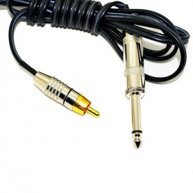 clip cord RCA standard 1.80m noir pour machine rotative