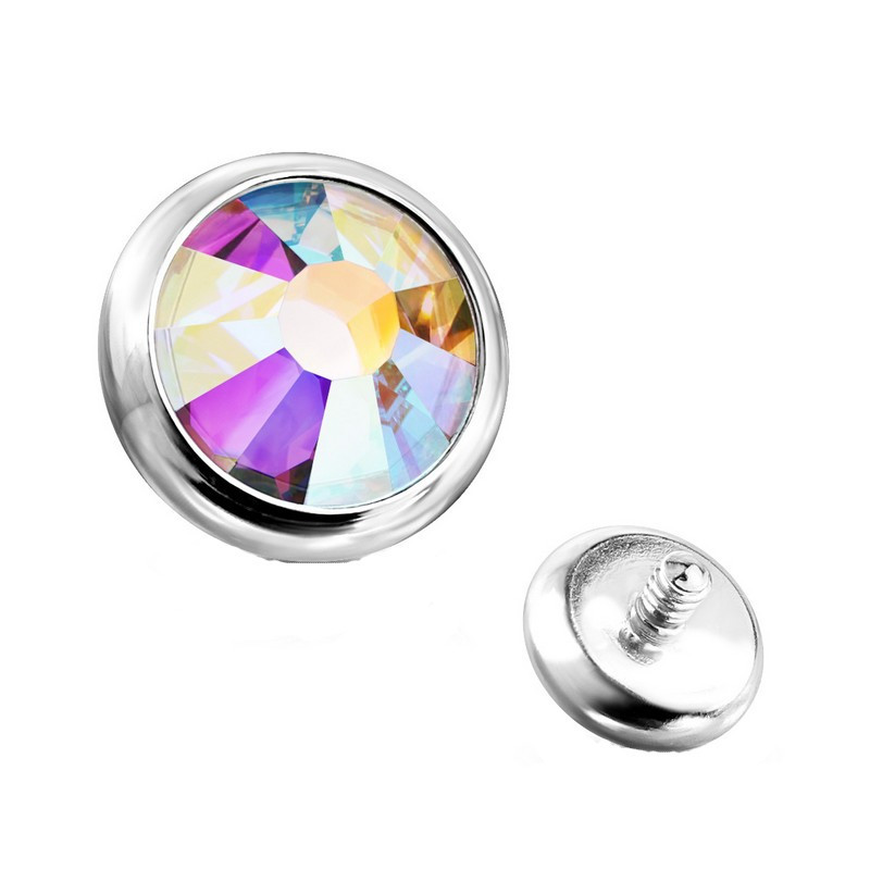 Bijoux piercing Embout disque en Titane Aurore Boreale Bijoux piercing Embout disque en Titane Aurore Boreale