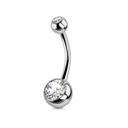 Bijoux piercing Nombril Double strass