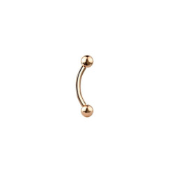 Bijoux piercing Barbells courbé Or Rose 316L