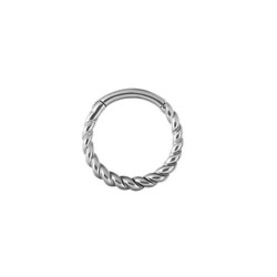 Bijoux piercing Anneau Segment Clip Torsadé