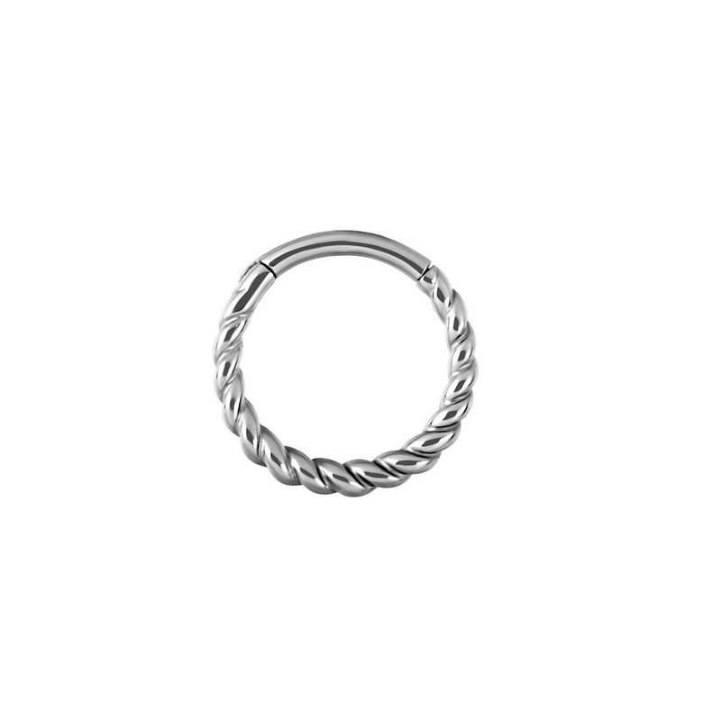 Bijoux piercing Anneau Segment Clip Torsadé Bijoux piercing Anneau Segment Clip Torsadé