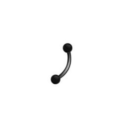 Bijoux piercing Barbells courbé Acier PVD noir