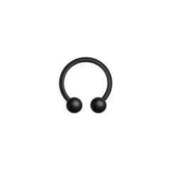 Bijoux piercing Barbells circulaire Acier PVD noir