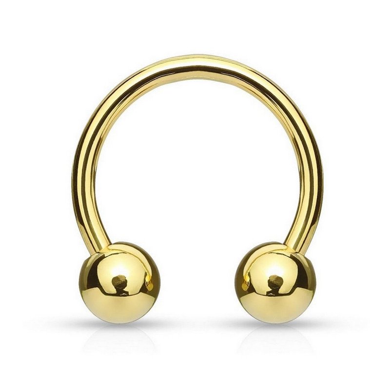 Bijou stérile piercing BARBELLS circulaire en Titane PVD Gold Bijou stérile piercing BARBELLS circulaire en Titane PVD Gold