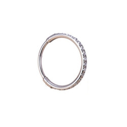 Piercing Anneau Clicker orné de strass en Titane