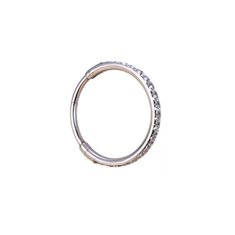 Piercing Anneau Clicker orné de strass en Titane Piercing Anneau Clicker orné de strass en Titane