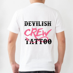 T-Shirt Blanc Devilish Tattoo CREW - Taille XS à XXL T-Shirt Blanc Devilish Tattoo CREW - Taille XS à XXL