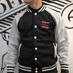 Veste Baseball brodé Devilish Tattoo CREW - Taille S à XXL