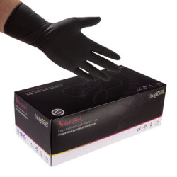 Gants UNIGLOVES Black Latex - Manchettes longues
