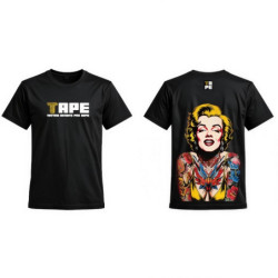 T-Shirt Noir Marilyn & Logo TAPE (Tattoo Artists Pro Expo)