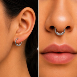 Piercing Anneau Clicker Titane Egao
