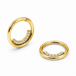 Piercing Anneau Clicker Titane PVD Gold Egao