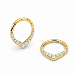 Piercing Anneau Clicker PVD Gold La Goutte
