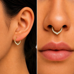 Piercing Anneau Clicker PVD Gold La Goutte 2 Piercing Anneau Clicker PVD Gold La Goutte 2